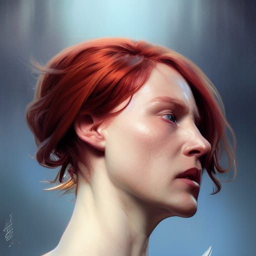 one hundred and ninety years of age, red hair, blue eyes wis...