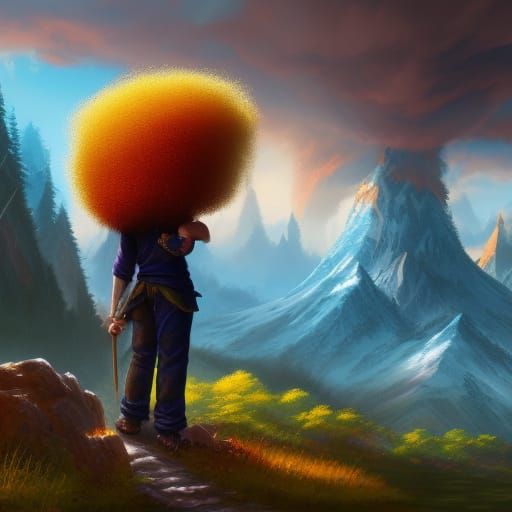 Bob Ross - AI Generated Artwork - NightCafe Creator