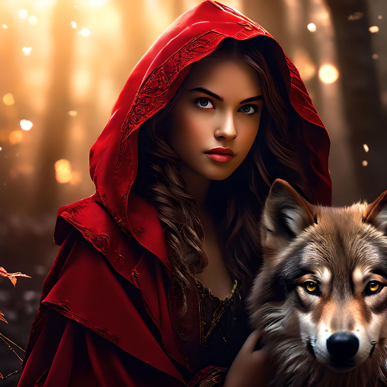 Little Red Riding Hood and the Wolf - AI Generated Artwork - NightCafe ...