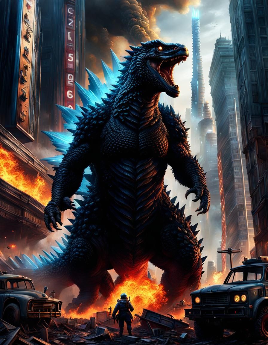 Godzilla - AI Generated Artwork - NightCafe Creator