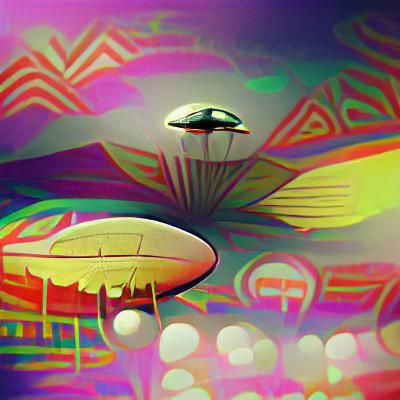 Psychedelic Retro Sci-Fi UFO