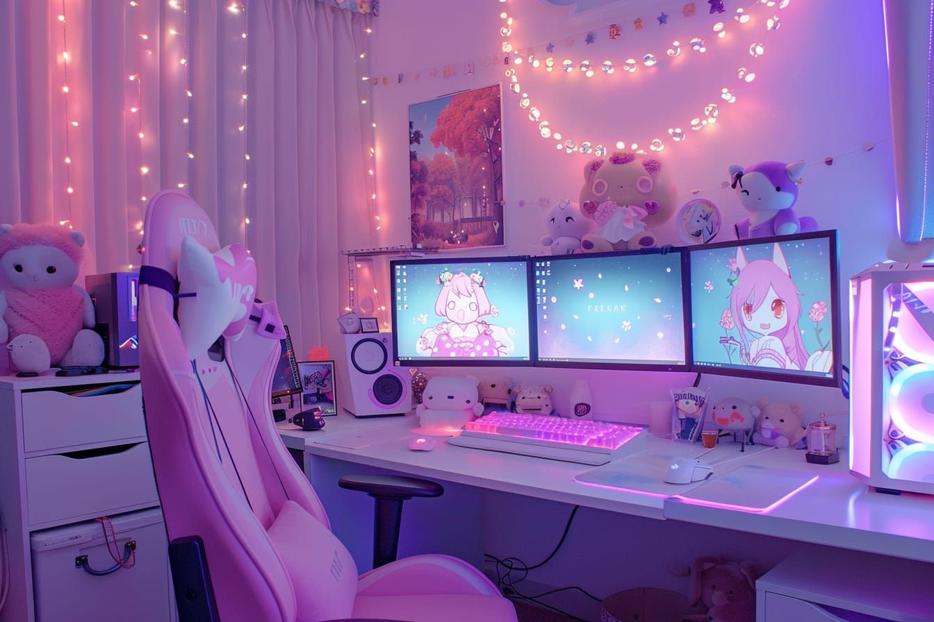 Gamer girl room