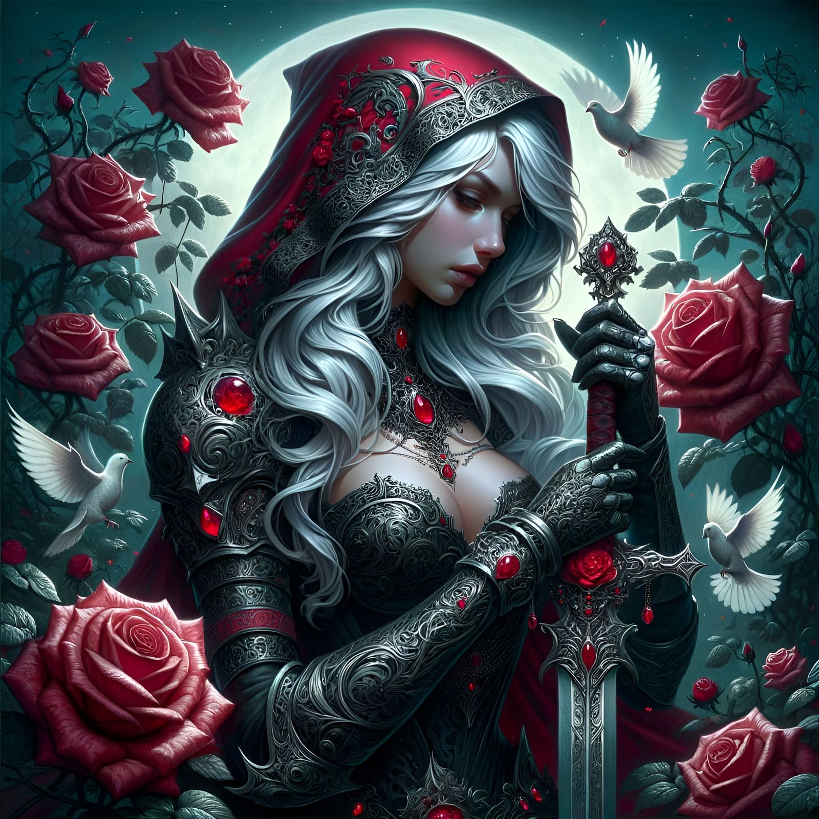 Sentinel of the Bloodrose  by @jtehazn