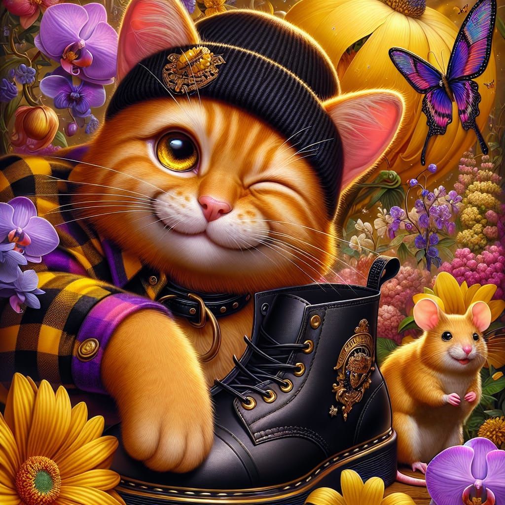 Pussin with his Boot