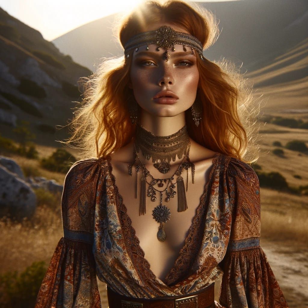 Bohemian Princess with a tiara