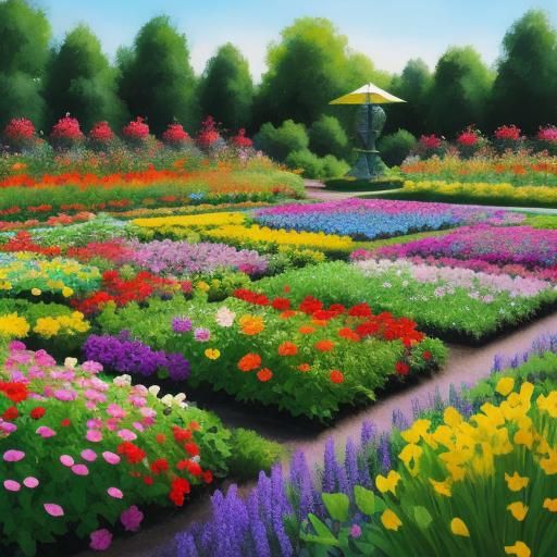 beautiful flowers at garden with great sunny