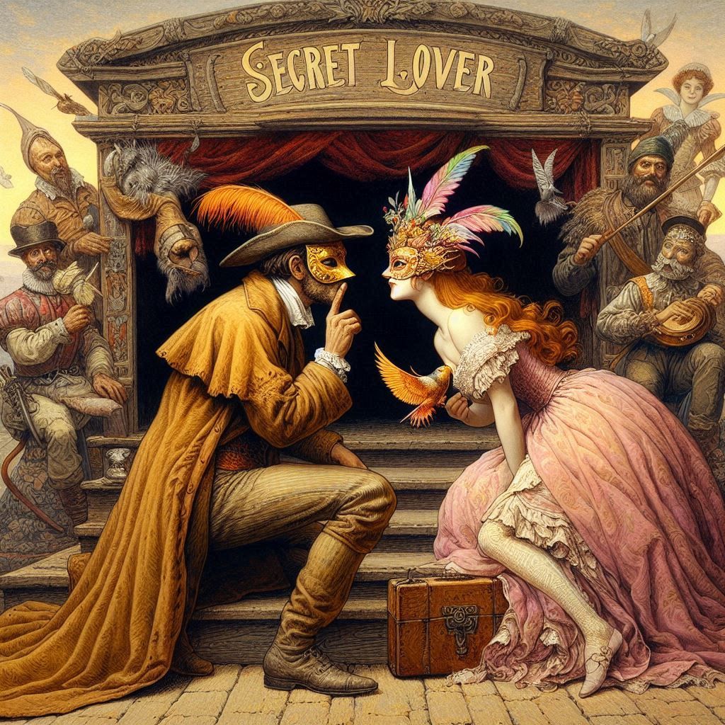 Secret Lovers: A Masked Affair on the Stage of Love