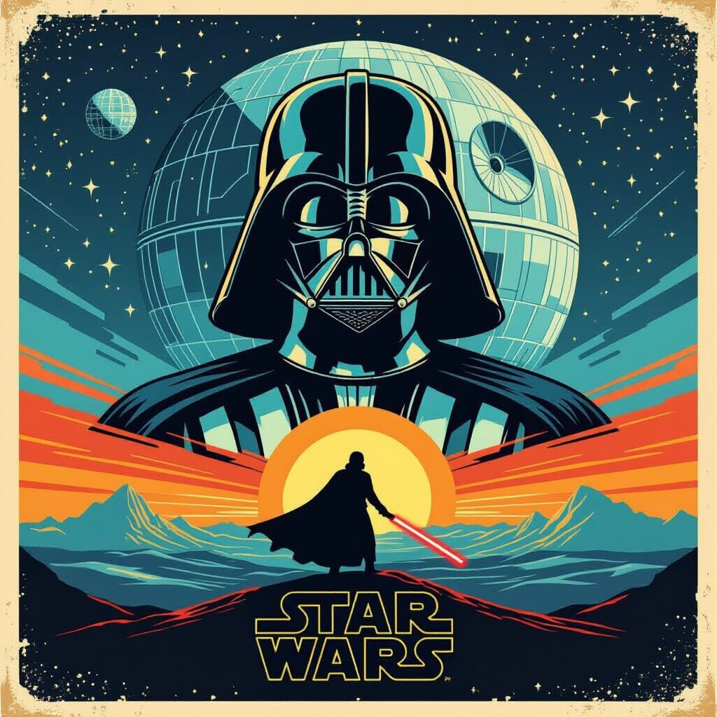 Star Wars retro poster Reimagined 