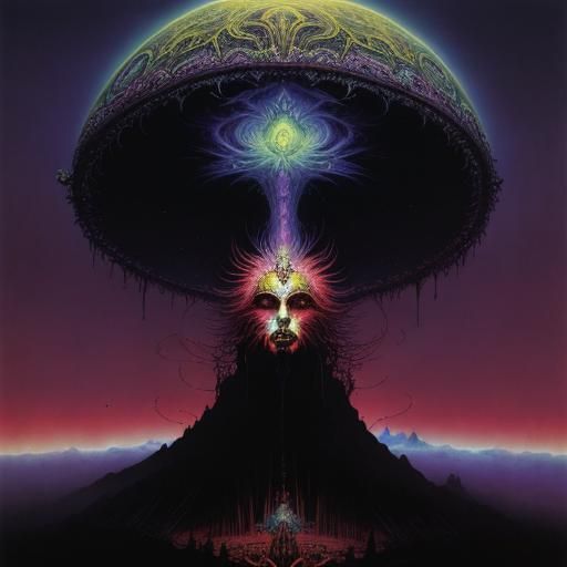 Dust Beyond Eden ., artwork by Zdzislaw Beksinski, Gerald Sc...