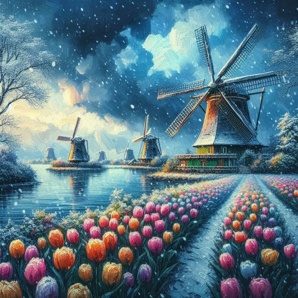 Windmill in early winter