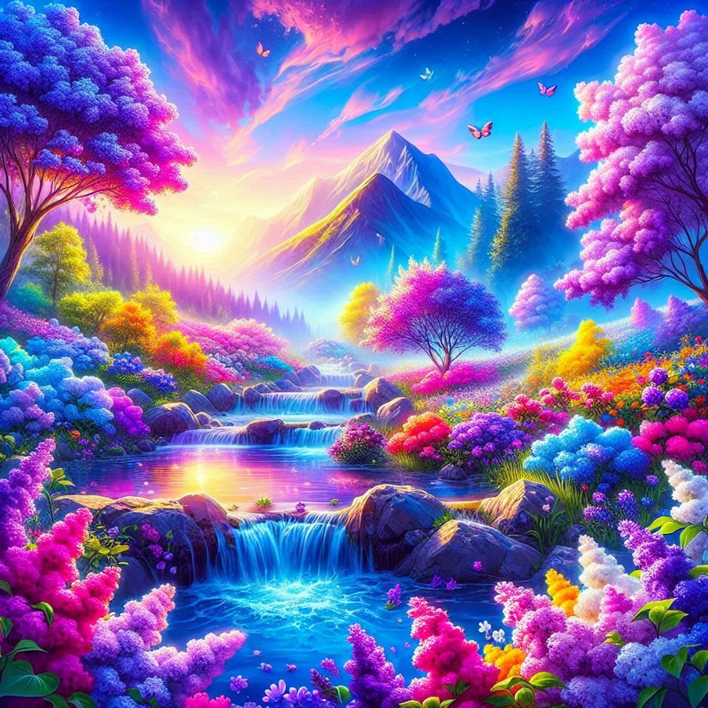 The colourful landscape