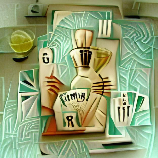 Gin rummy in a kitchen art deco