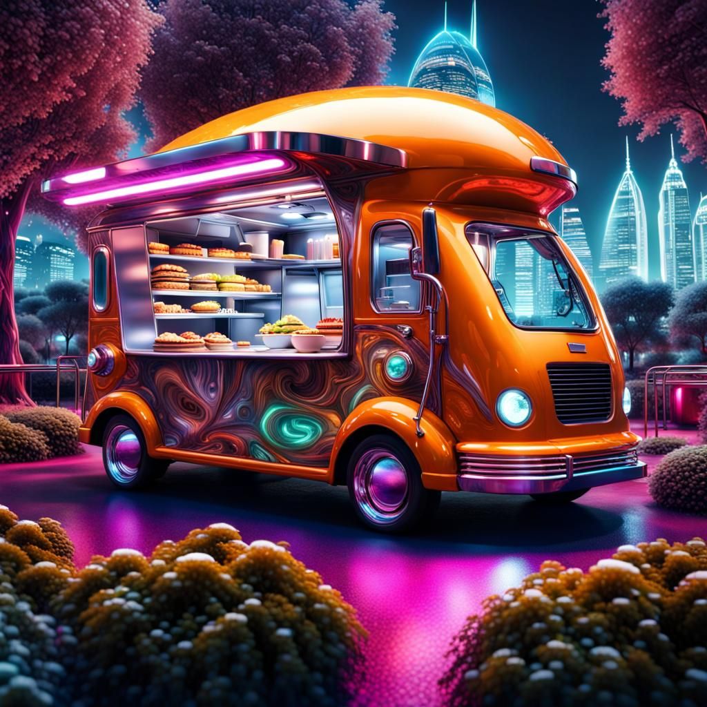 Futuristic food van-truck  by @Ailee