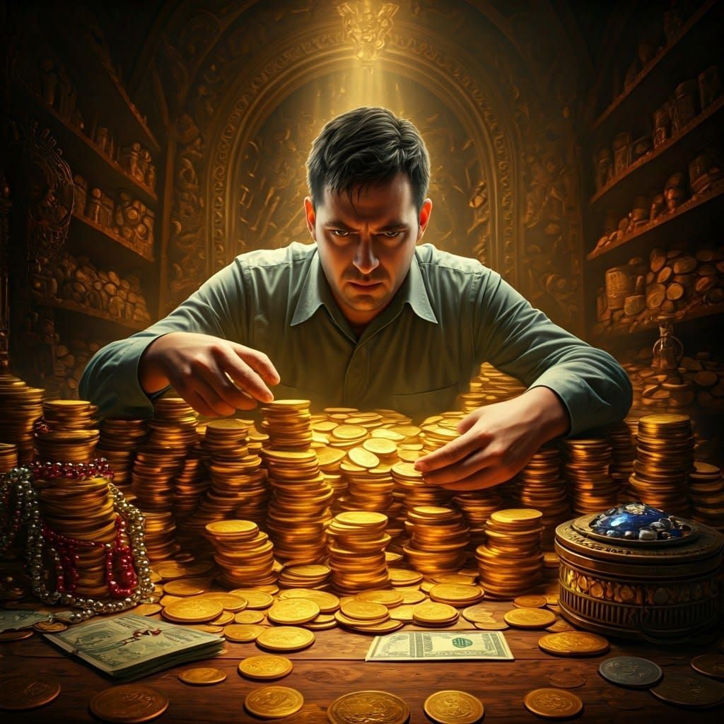 Stacking money with Mr krab