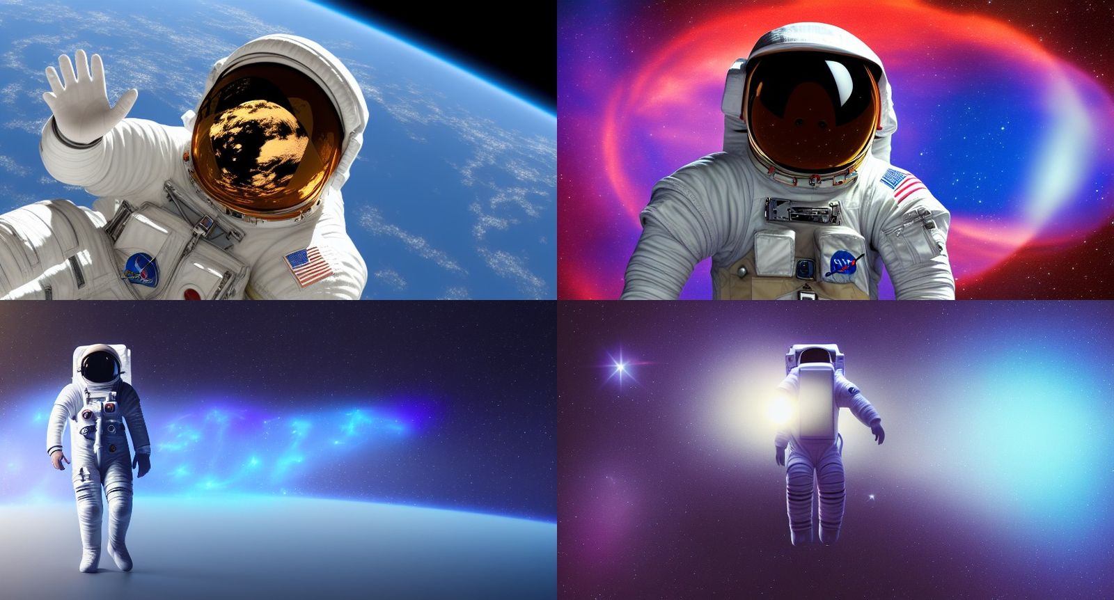 An Astronaut Floating in Space