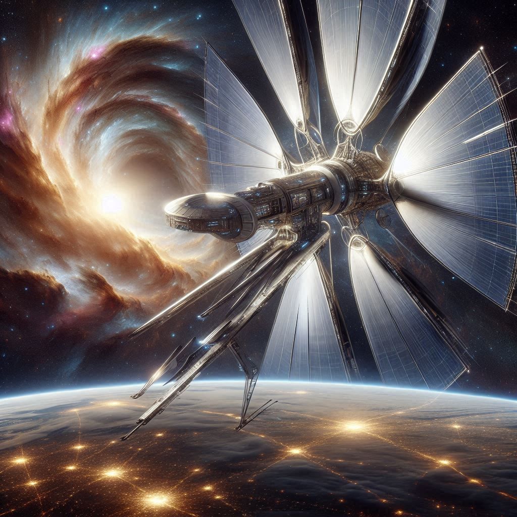 Gosamer Solar Sails catching Photons to cruise the Universe.