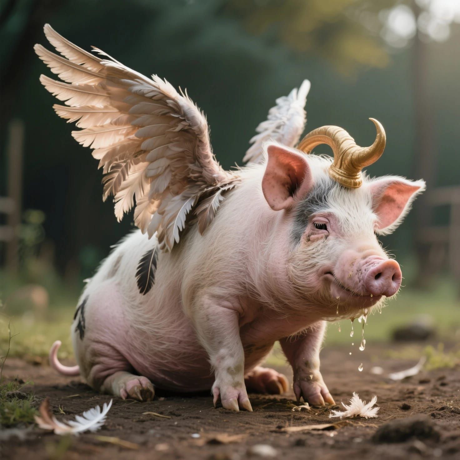 A Pigasus losing its Power of Flight