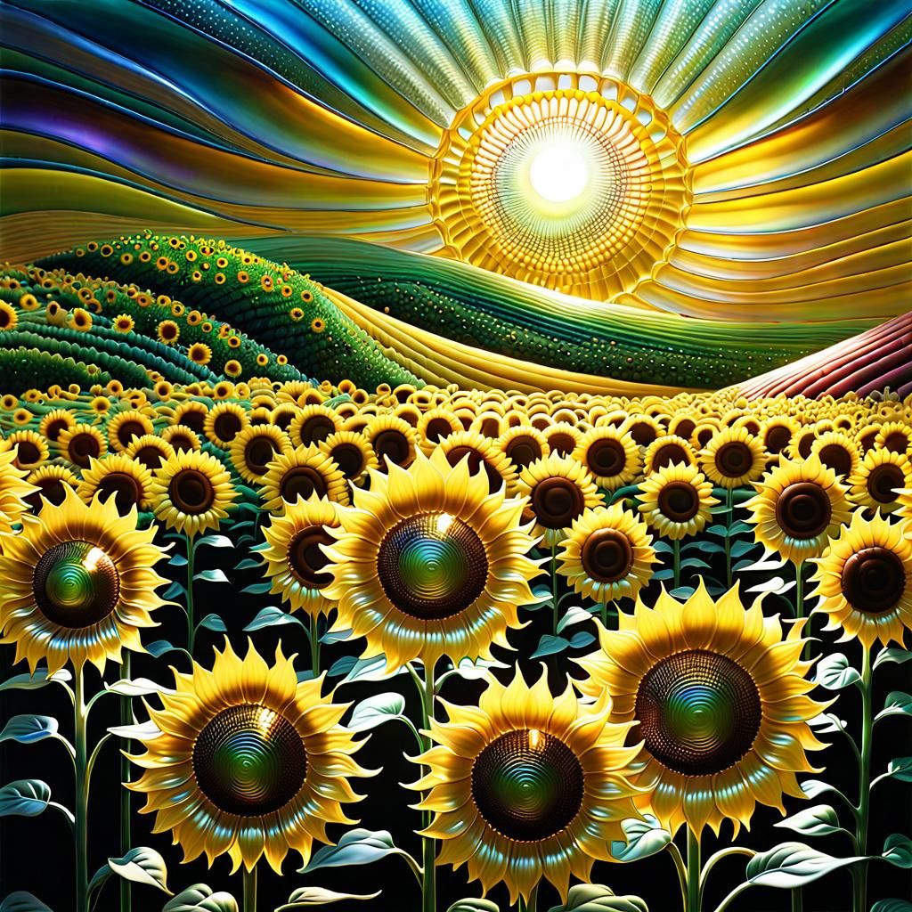 Sunflower Glass Field