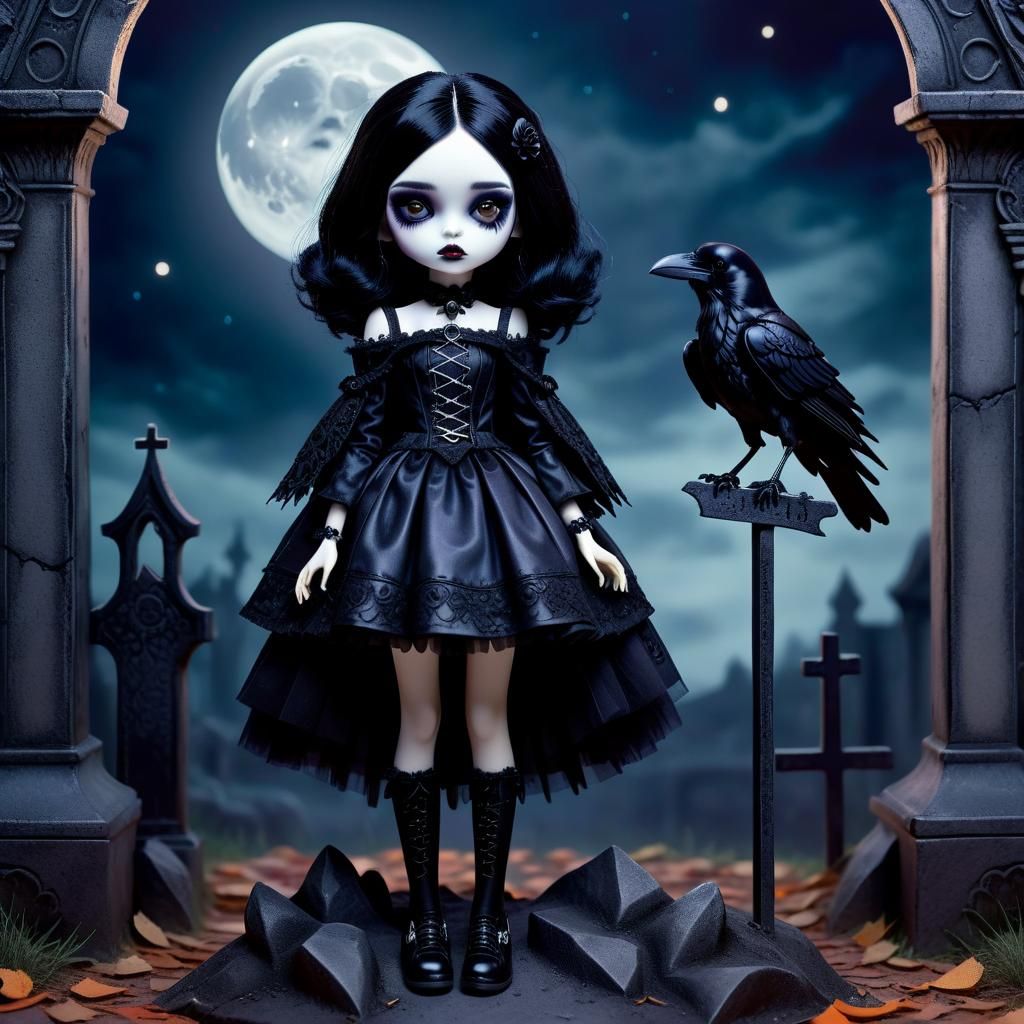 A cute gothic doll  by @Maria Jesus