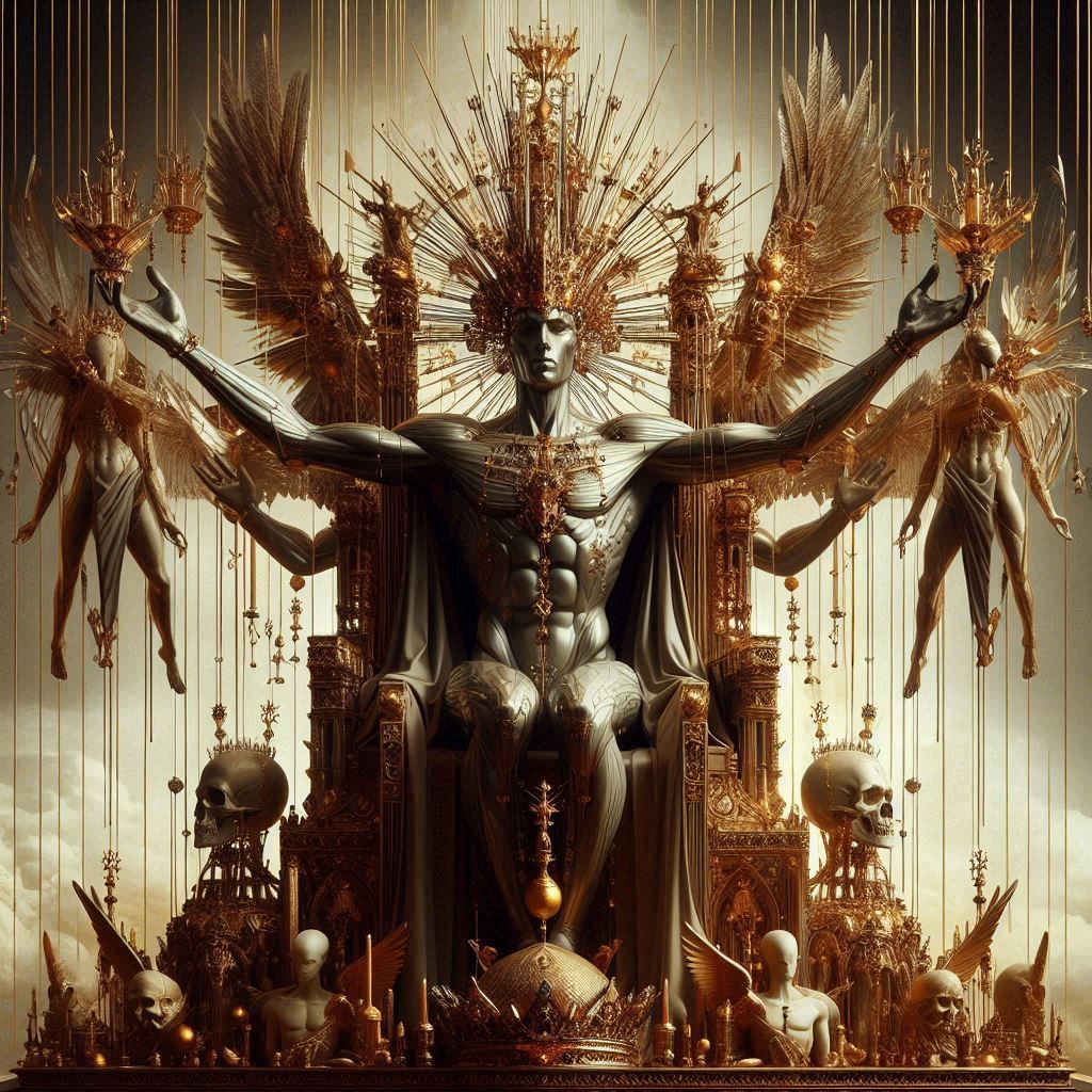 The death of power, once a rite, Now feigned, performed, a hollow fight. No kingdom left, no blood to spill, Just shadow...