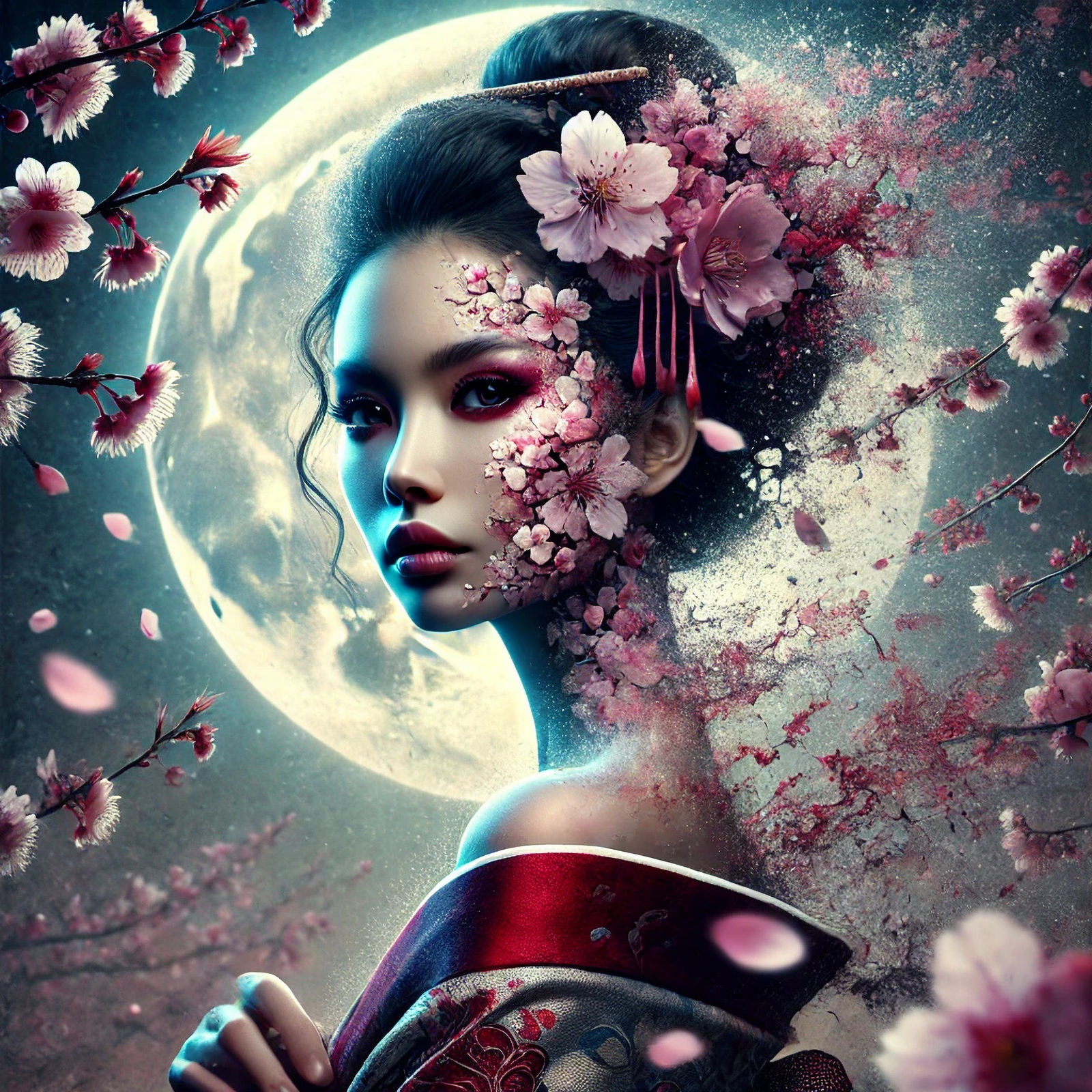 Blossoms of the Moon: Eternal Beauty in Bloom