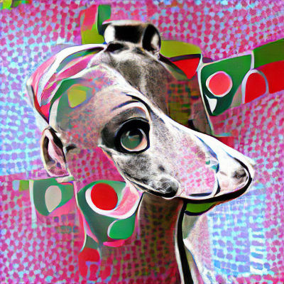 Italian greyhound pop art