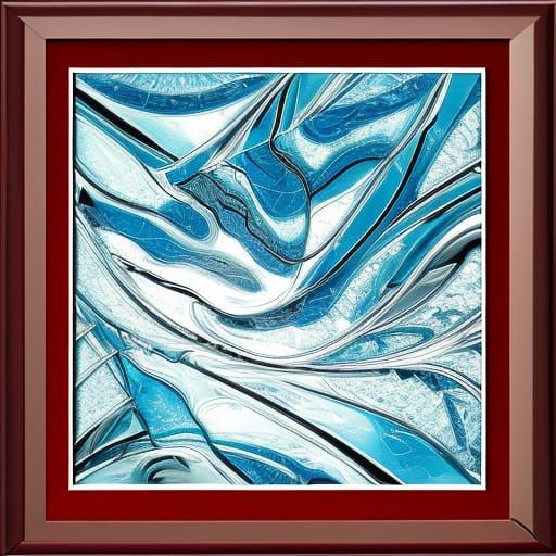 Cracked glass Abstract flowing Water diamond painting art fo...