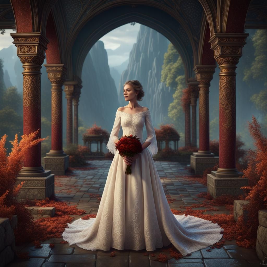 Bride on her wedding day