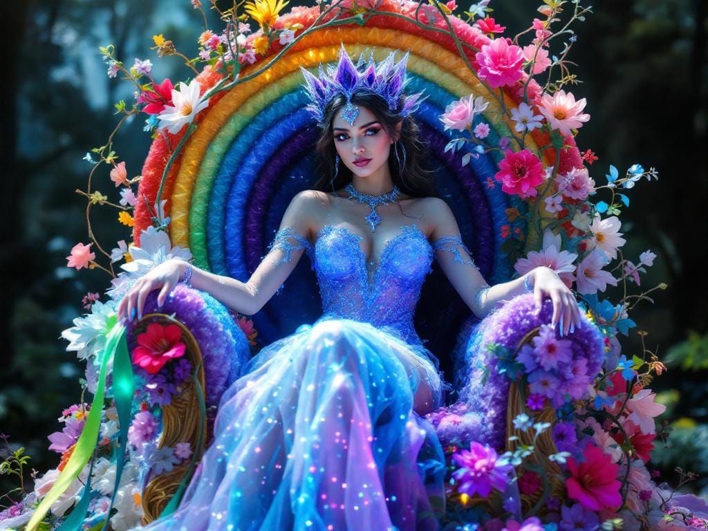 Fairy Queen on Rainbow Throne