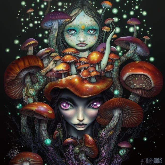 Fungi Girl 2859 - AI Generated Artwork - NightCafe Creator