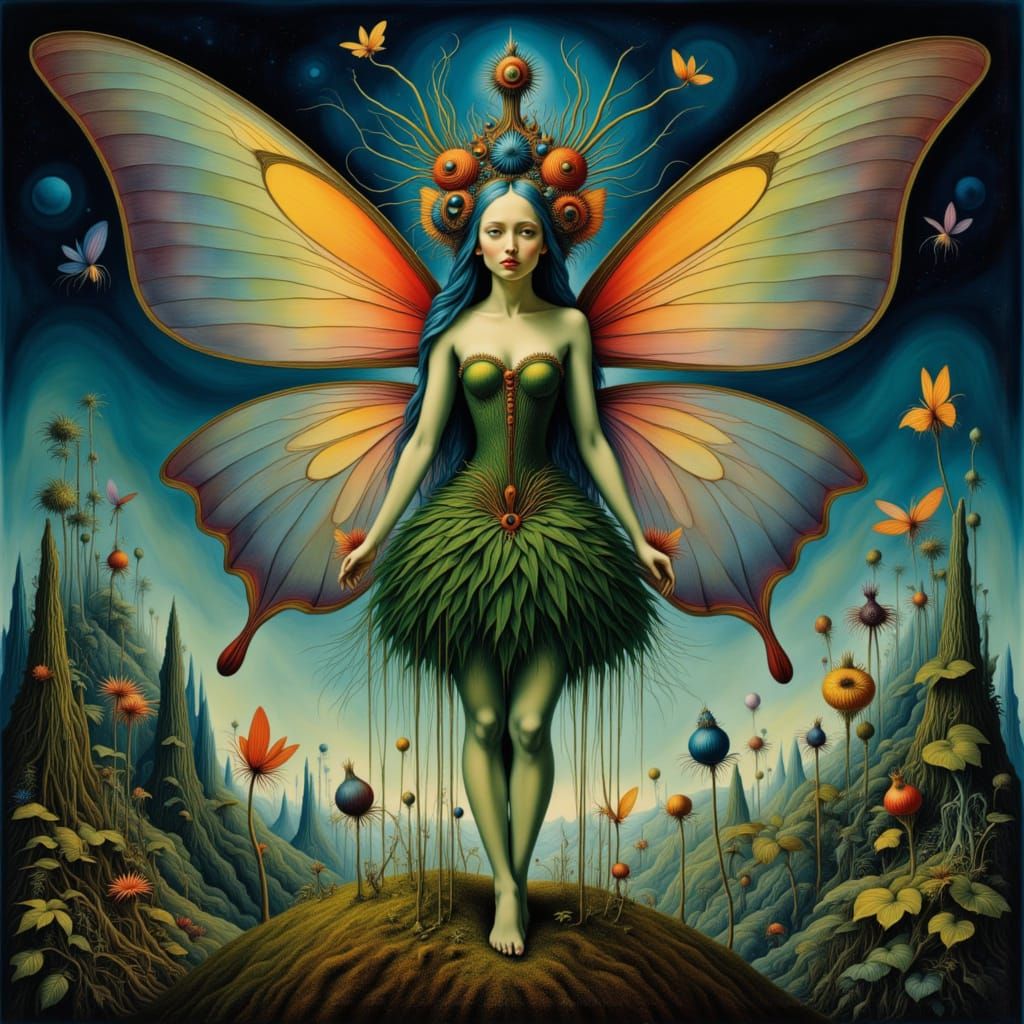<lora:Fae 3:1.0> Butterfly winged fairy