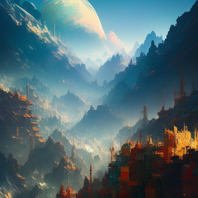 mountains - AI Generated Artwork - NightCafe Creator