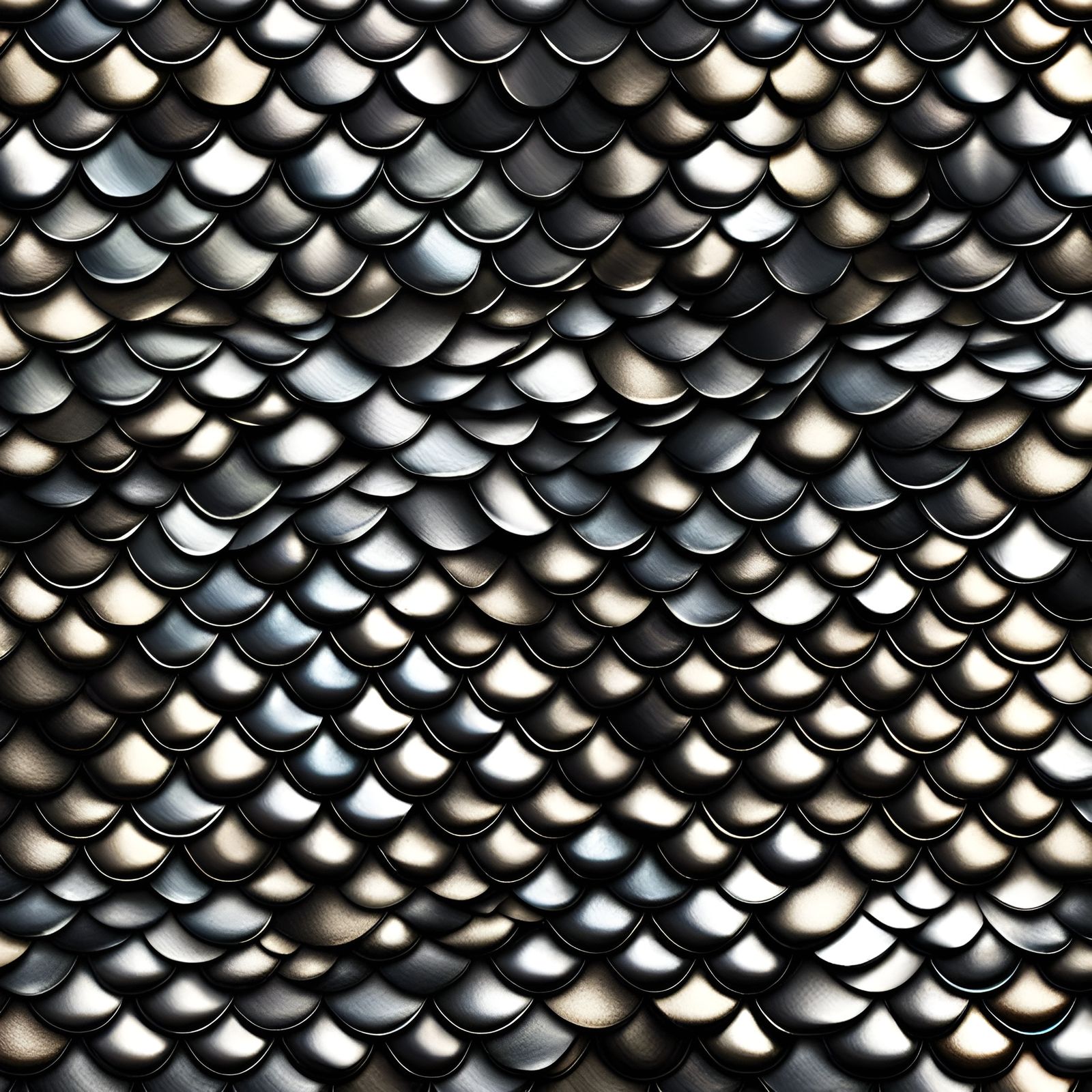 shiny metallic fish scales, black tones - AI Generated Artwork ...