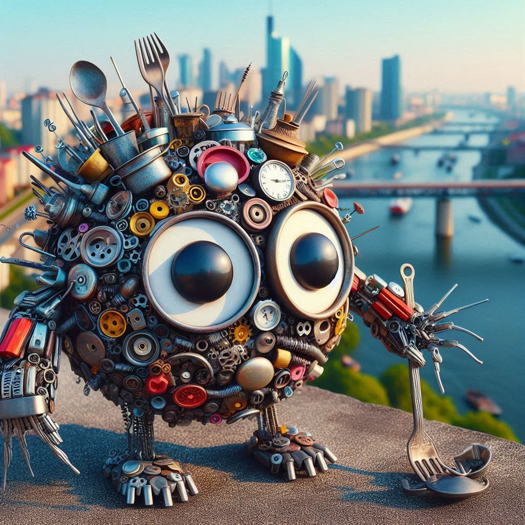 Cute Critter Made of Junk!