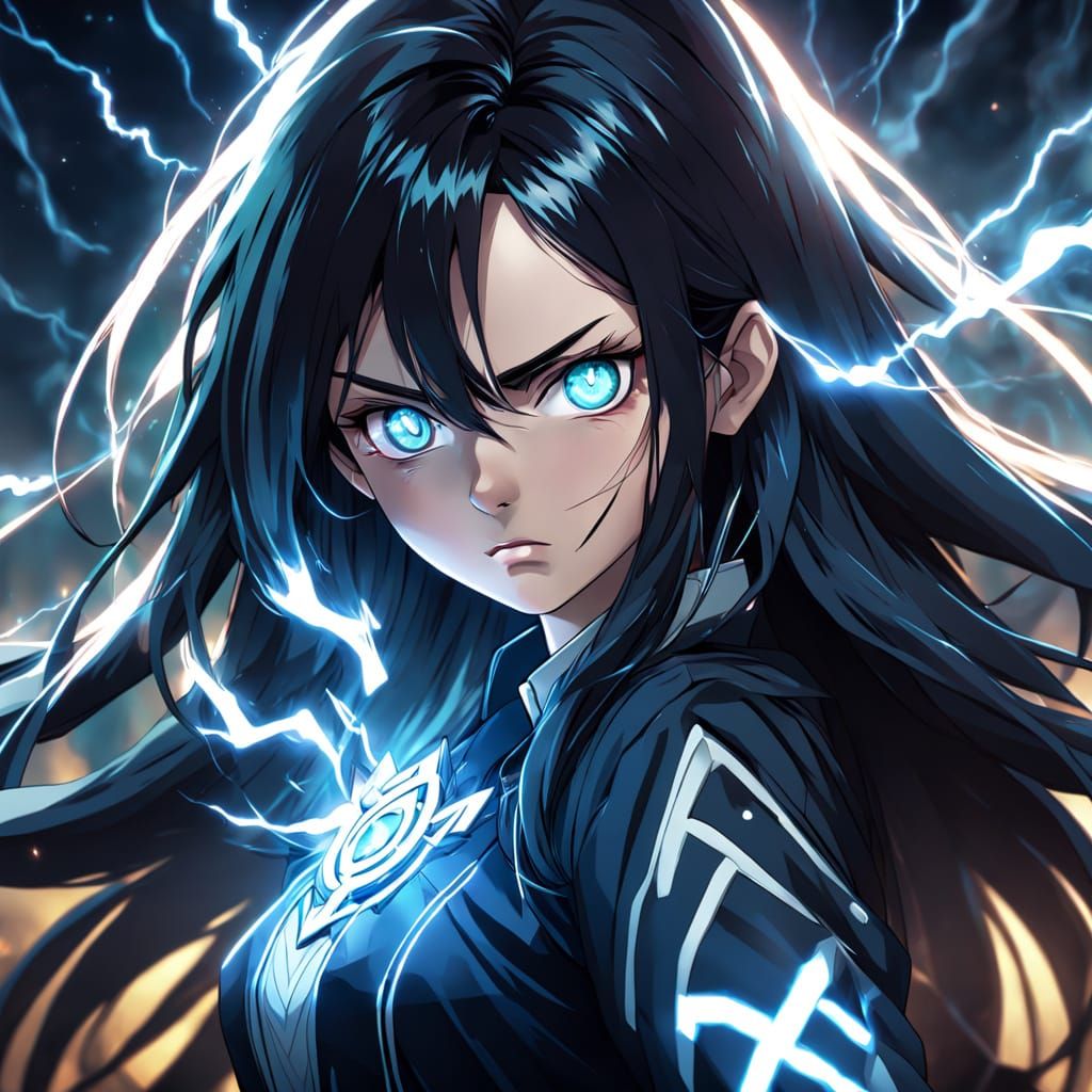 Anime Goddess with Riemann Zeta Function Runes