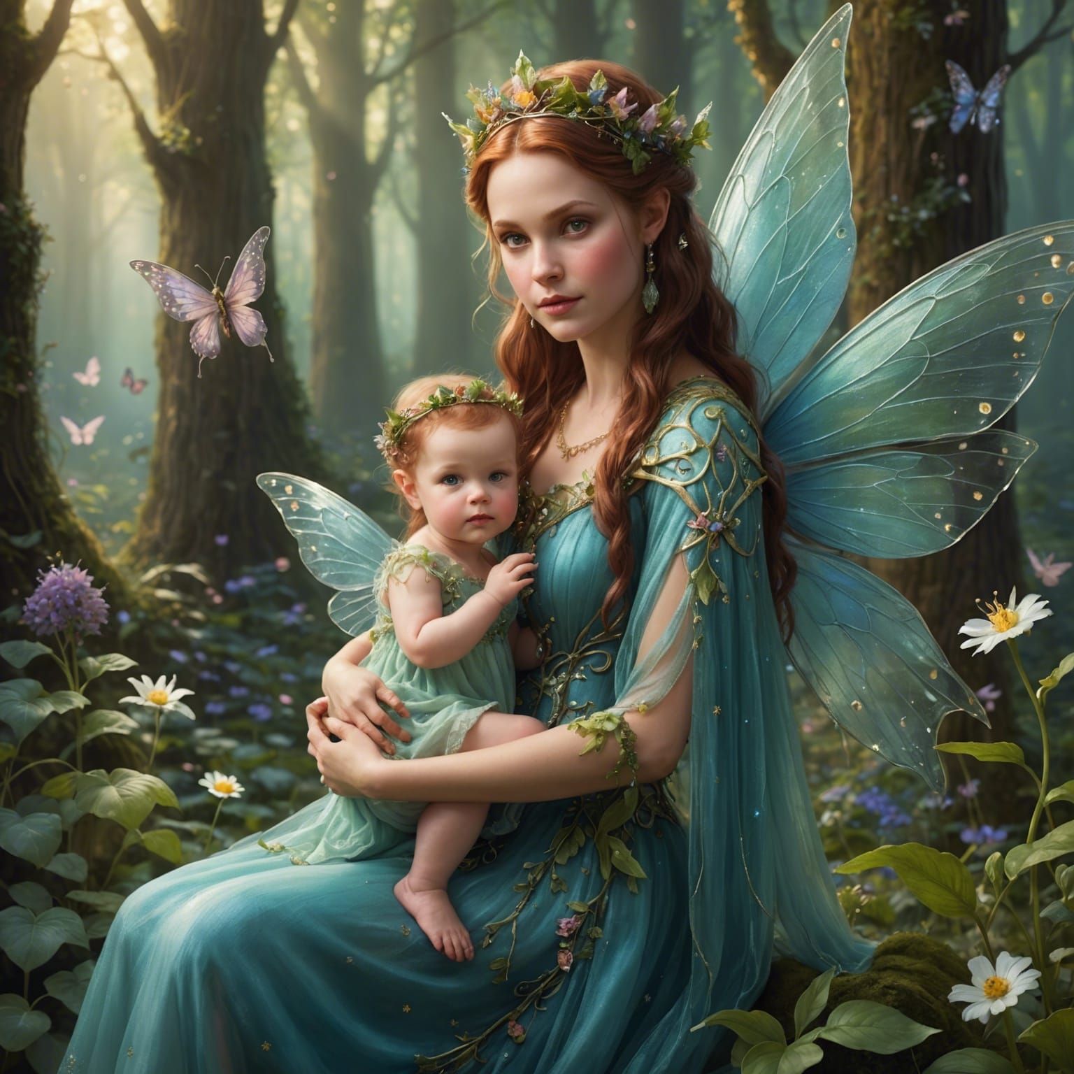 fairy queen with a fairy baby  by @A Secret McDaniel