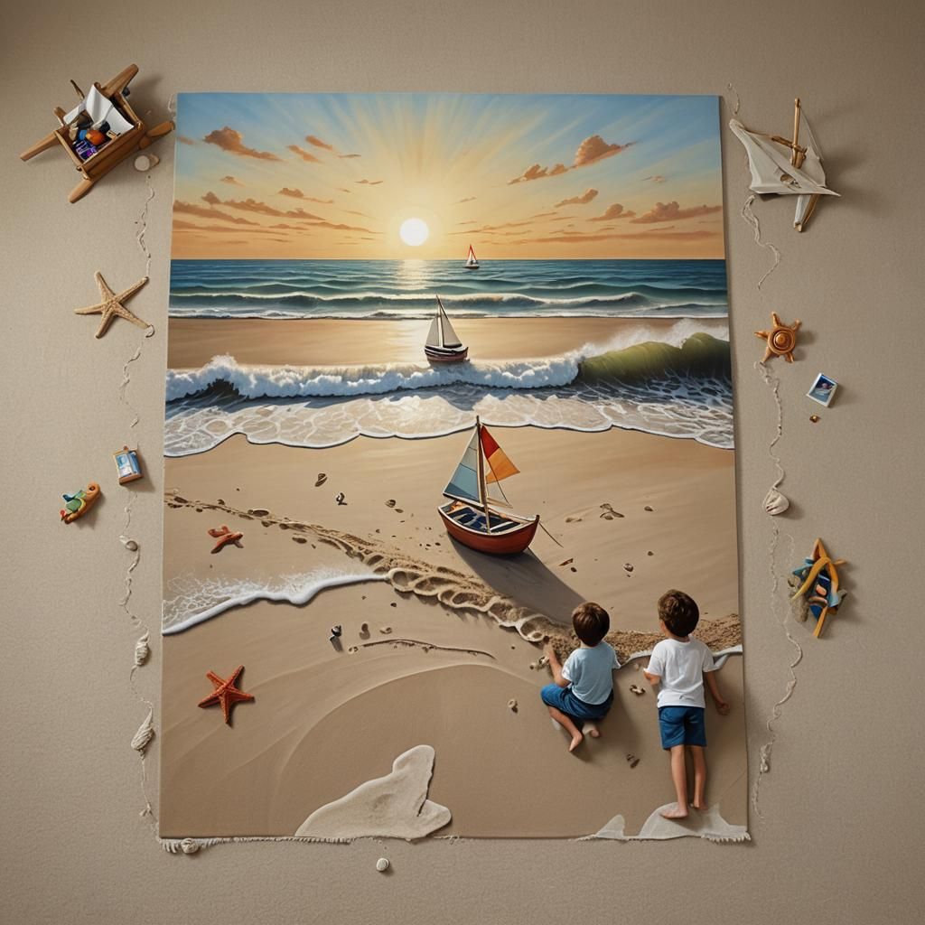 At the beach...