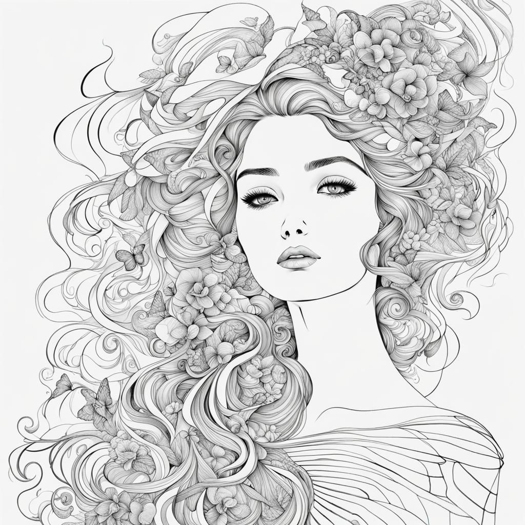 Beautiful line art   by @SpiritWolf