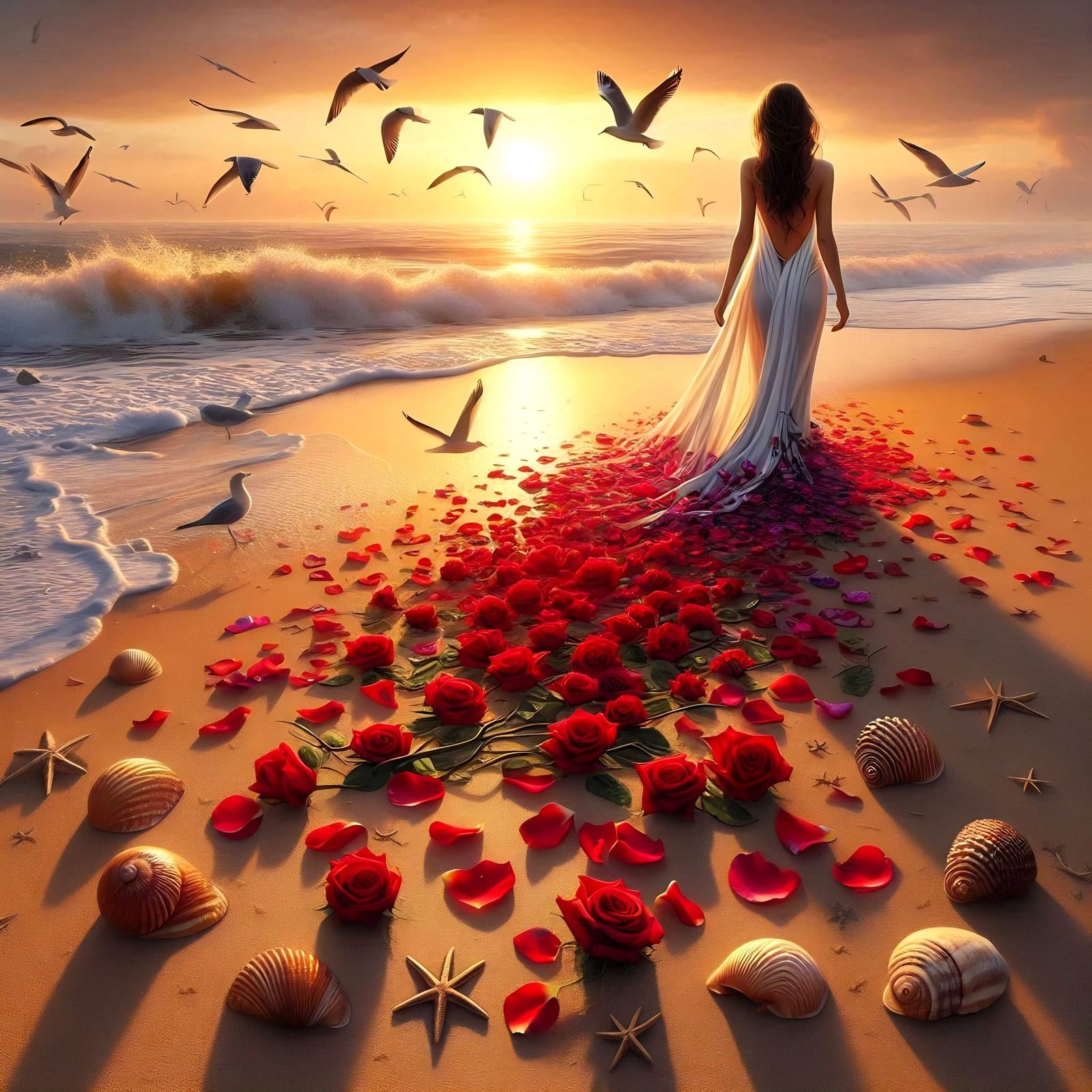 Strolling along the beach