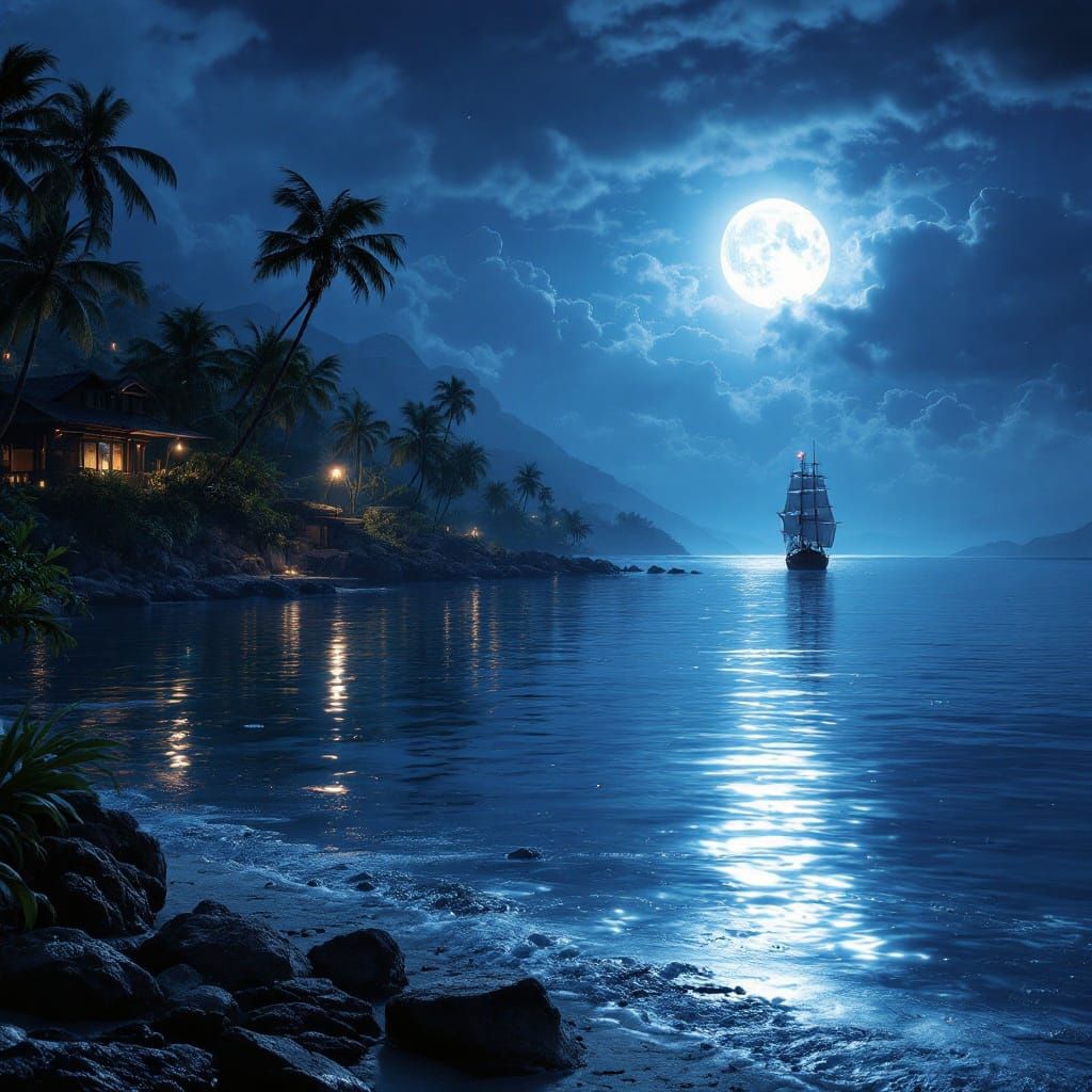 On Moonlight Bay  by @Math Girl 