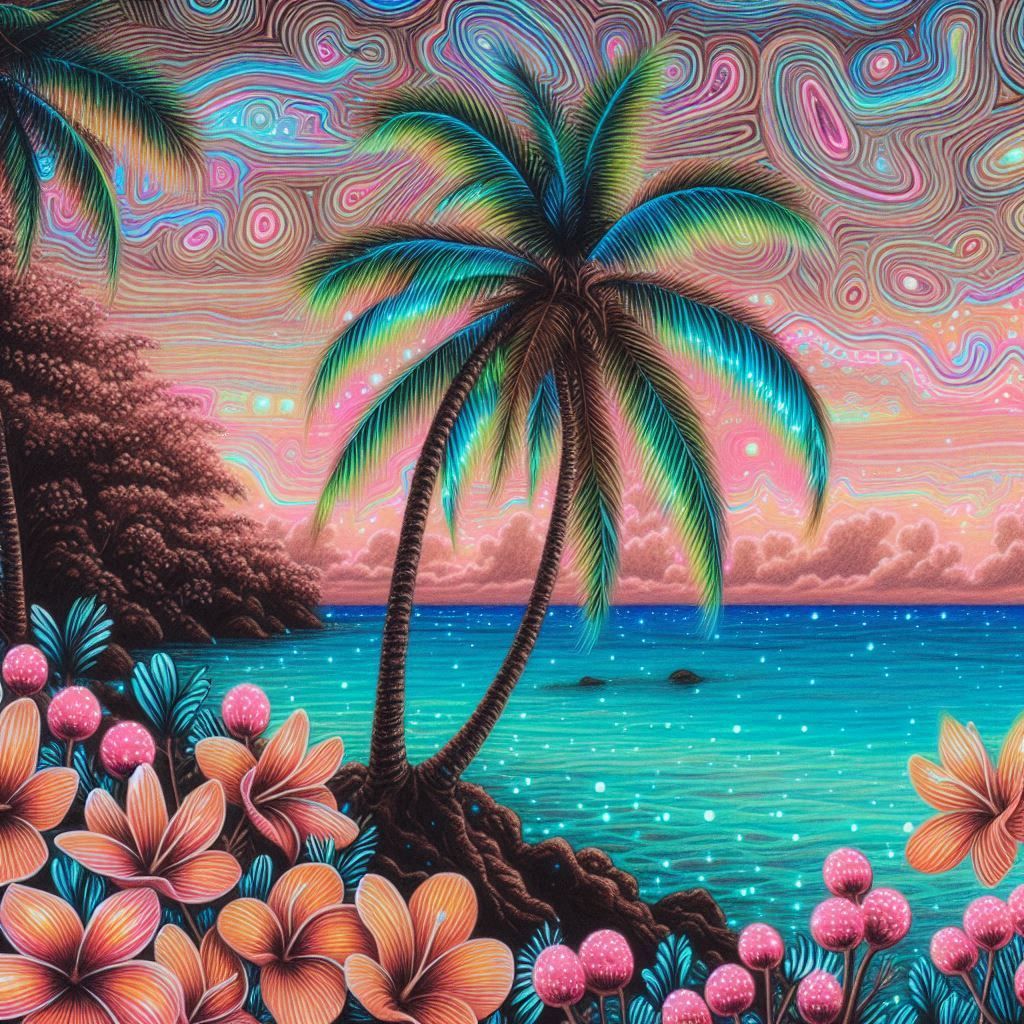Tropical Fantasy w/Abstract Sky