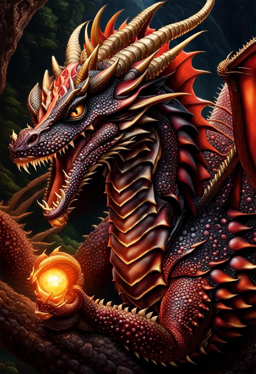 Trypophobia Dragon - AI Generated Artwork - NightCafe Creator