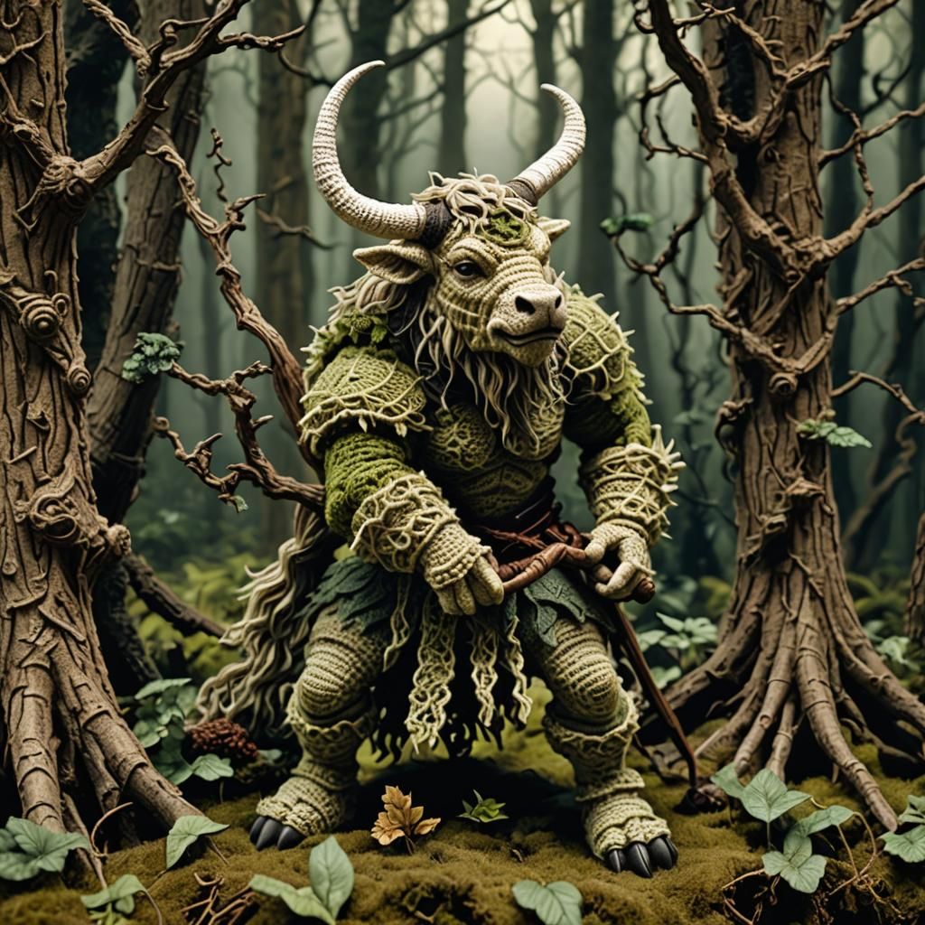 The crocheted minotaur