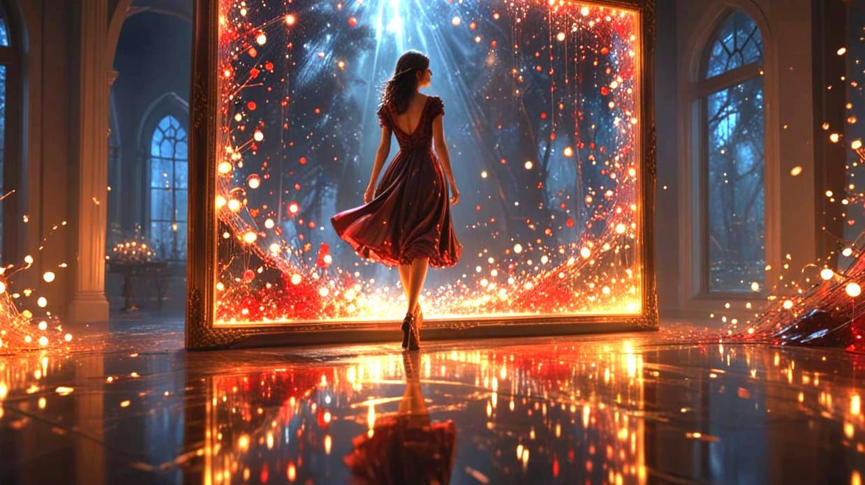 Enchanted Elegance in a Celestial Reflection