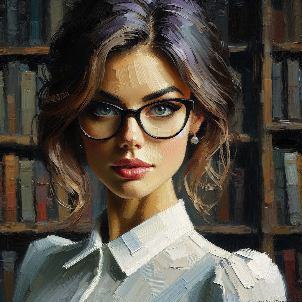 "A Direct Look" Impasto Portrait