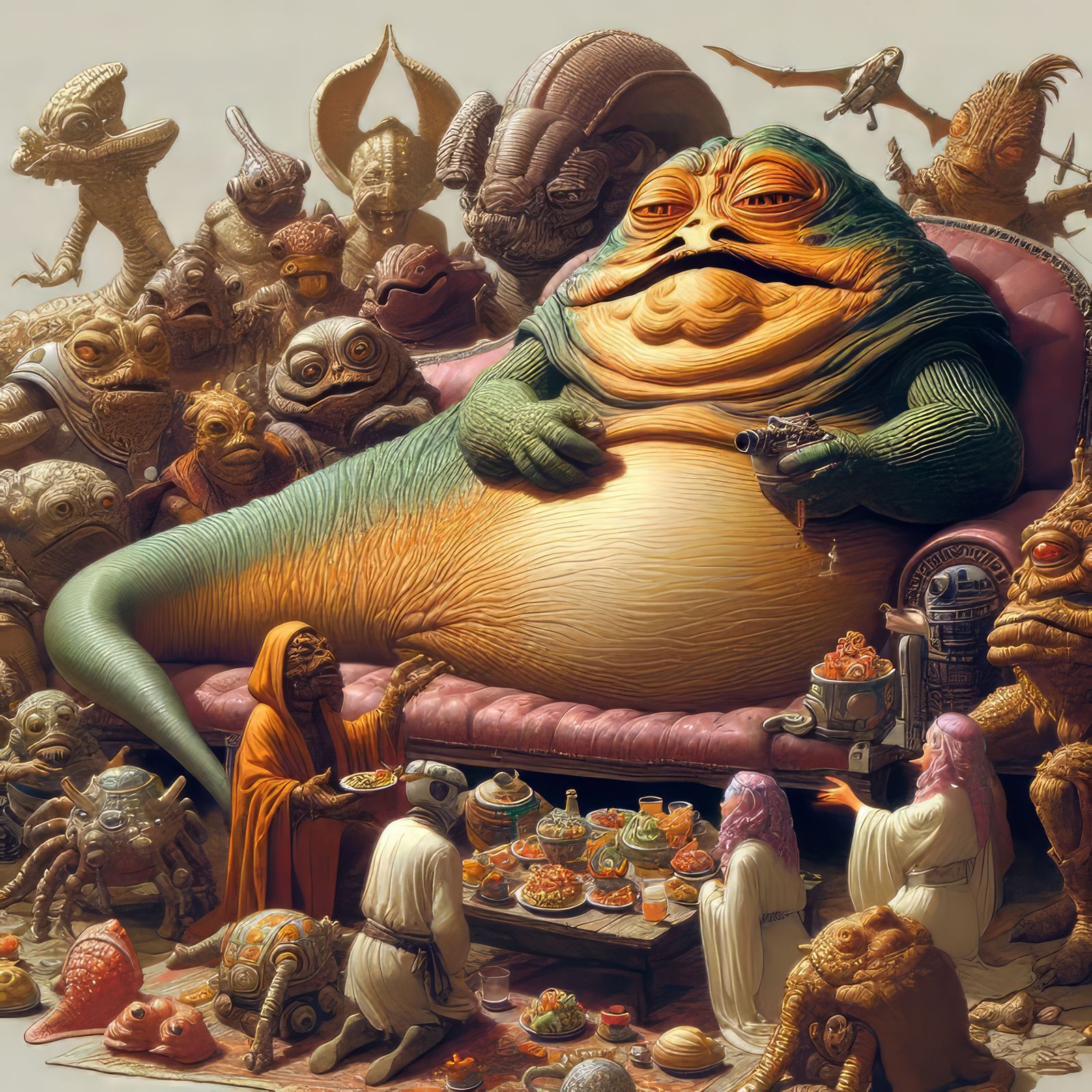 Jabba the Hutt - AI Generated Artwork - NightCafe Creator