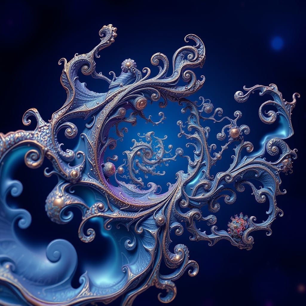 Fractal Wave Function Art in Digital Style