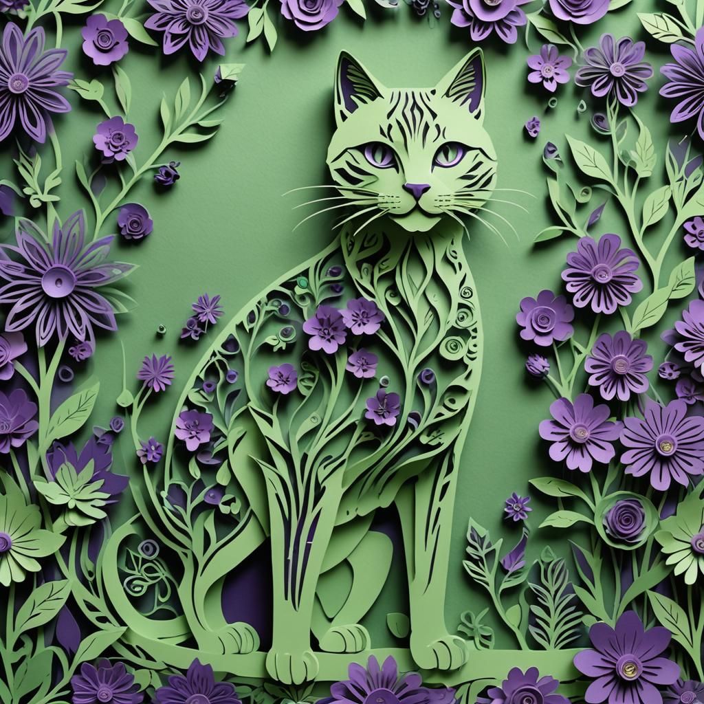 Paper Cut Cat