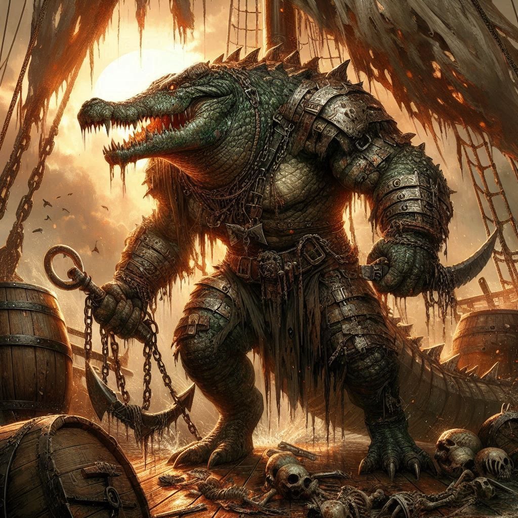Anchorjaw the Dreadscale: Iron hides, blood tides  by @Artless