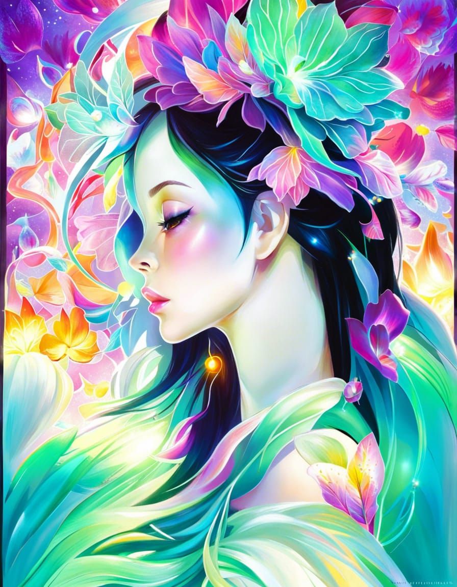Glowing Magical Flowers in Hyperrealistic Concept Art